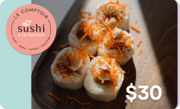 Carte-cadeau de 30 $ de Sushi à la Maison